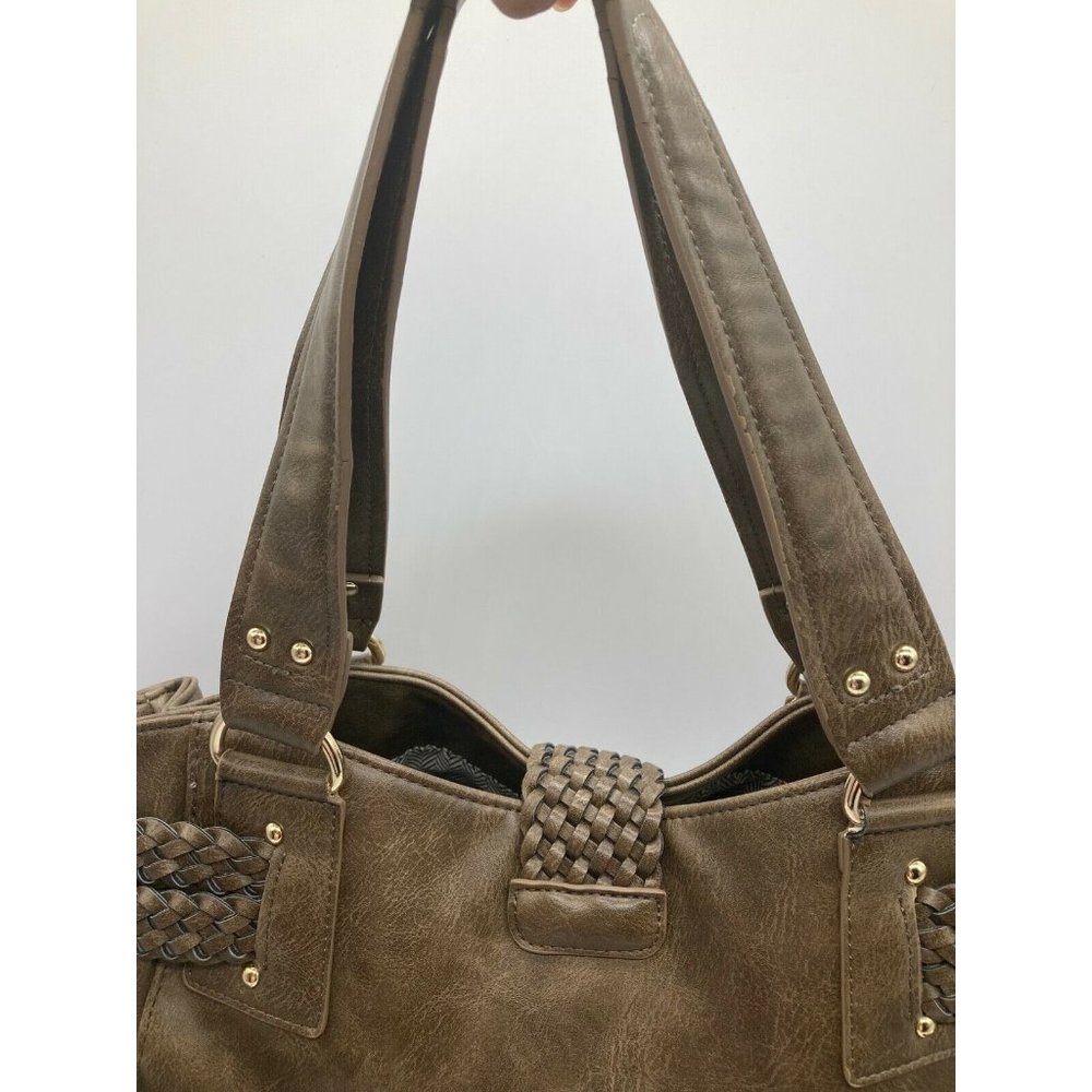 Steve Madden Olive Green Weave Basket Look - image 2